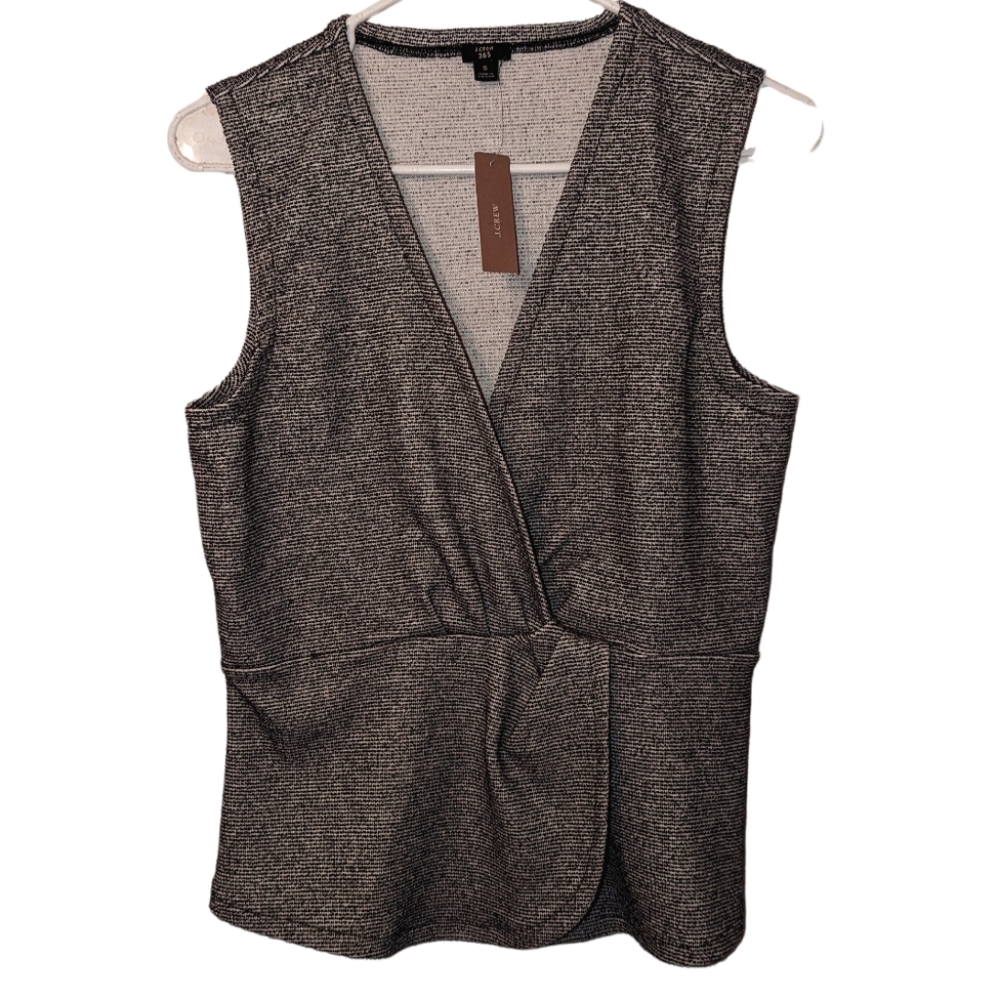 NWT J. Crew Sleeveless Knit Twist Front Top Small